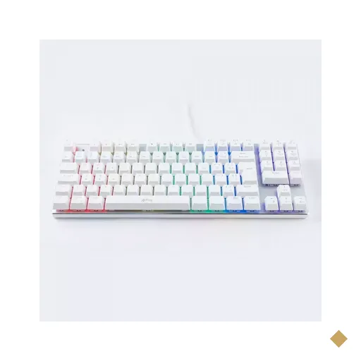Teclado Mecânico Gamer A+Plus Tech Barak Branco LED RGB Rainbow com Switch…