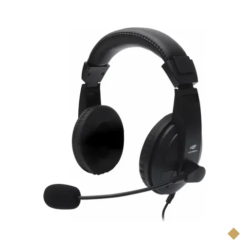Headset C3Tech Voicer Comfort PH-320BK USB Preto