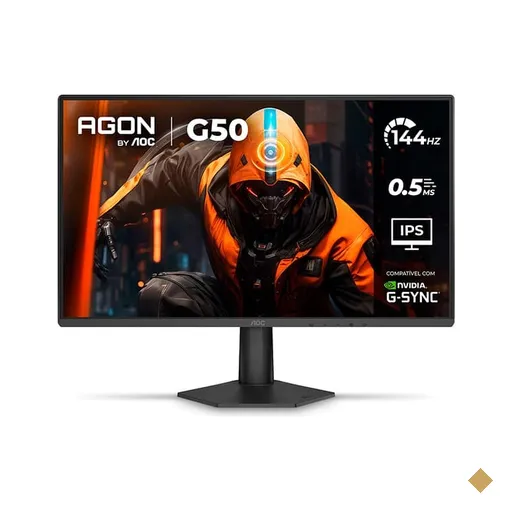 Monitor Gamer LED Agon G50, Full HD, Tela de 24, 144Hz, 0,5ms, HDMI…