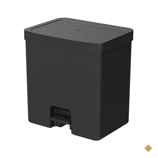 Lixeira plástica com pedal, 20L, Preta, LX4200PTF, Ou - CX 1 UN