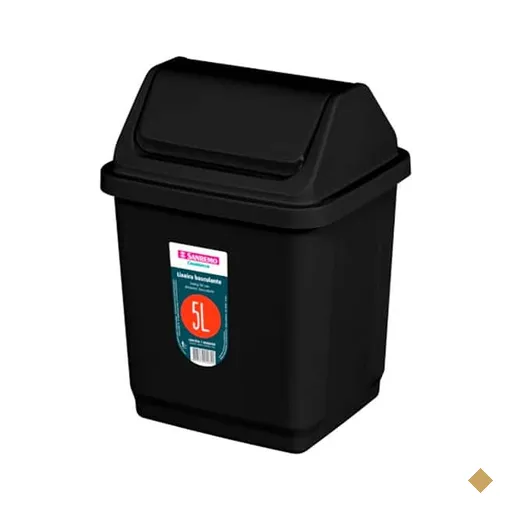 Lixeira plástica basculante, 5L, Preto, SR2205/20, Sanremo - PT 1 UN