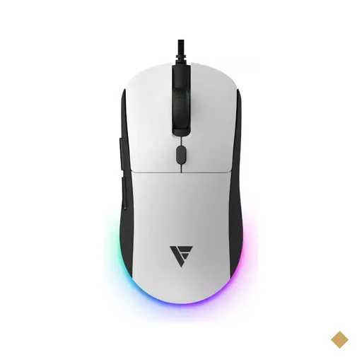 Mouse Force One Gamer Orion RGB 20000dpi USB Branco/Preto
