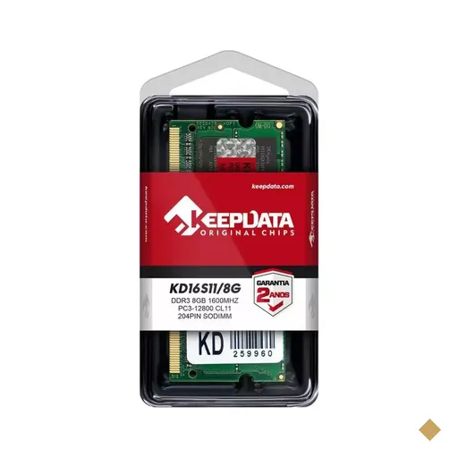 Memória Notebook Keepdata 8GB DDR3 1600MHz SO-DIMM 1.50V