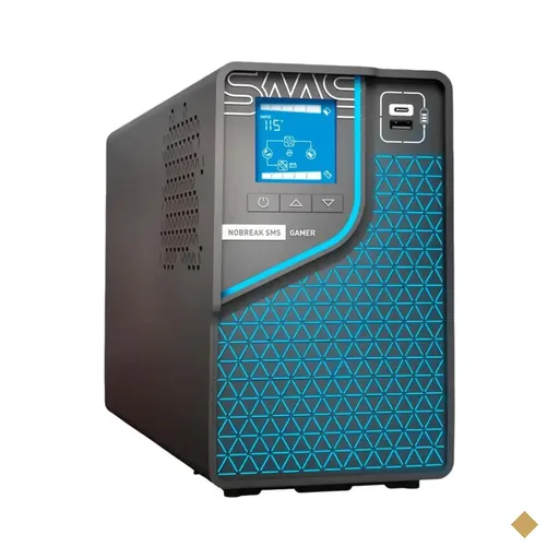 Nobreak SMS Gamer 2000VA/1400W, Senoidal Pura, 2x9Ah, 8 Tomadas, Wi-Fi, Entrada…