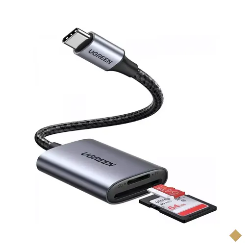 Leitor Cartão Memória Ugreen Usb C para Cartão Micro Sd e Sd - CM401