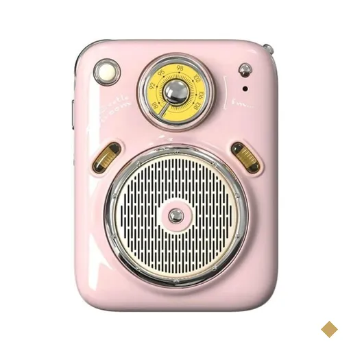 Caixa de som Divoom 5.0 Bluetooth 4,5W Beetles-FM rosa pink