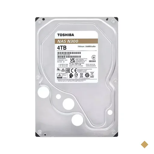 HD Toshiba NAS N300 4TB 7200RPM 256MB SATA 6.0Gb/s 3.5″ HDWG440XZSTA