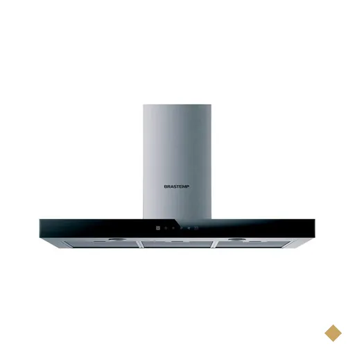 Coifa de Parede Brastemp Inox 5 e 6 bocas com Painel Touch on Glass - BAE90AR