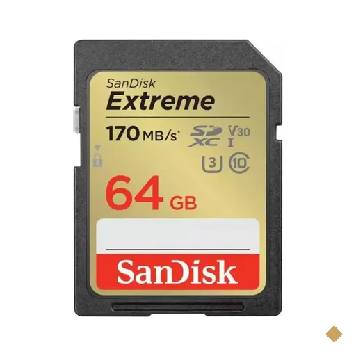 Cartão de Memória Sandisk Extreme 64GB SDXC UHS-I V30 SD Card…