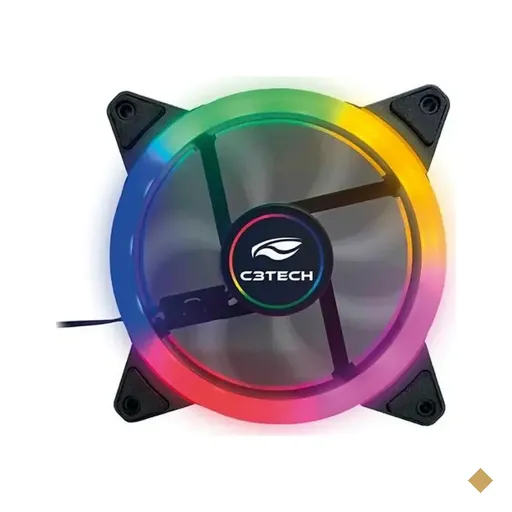 FAN Cooler C3Tech 120mm LED RGB F7-L130M (Molex) - Preto
