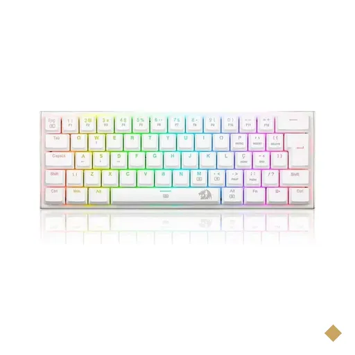Teclado Mecânico Gamer Redragon Anivia Lunas RGB com Switch Red ABNT2 Branco