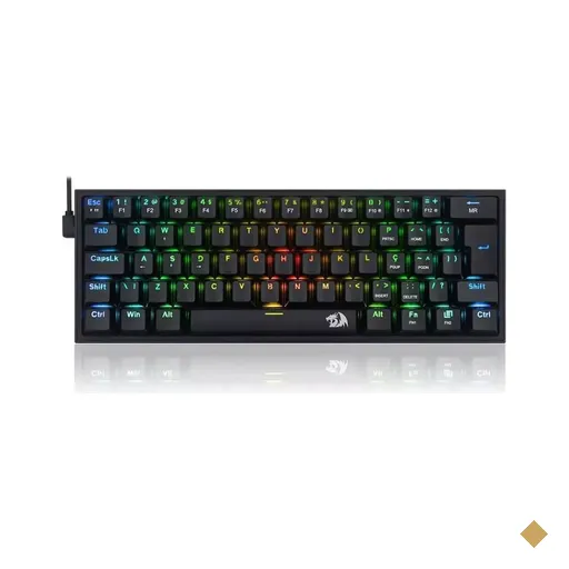 Teclado Mecânico Gamer Redragon Fizz Switch Red 60% RGB ABNT2