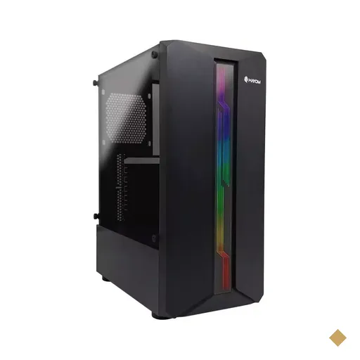 Gabinete Hayom Gamer GB1724 LED, Lateral em Vidro Temperado, Mid Tower Preto