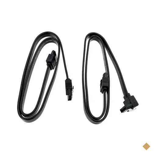 Cabo SATA III 6Gb/s Gigabyte 50cm com Trava, Preto (Pack 2 unidades) -…
