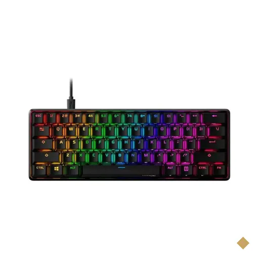 Teclado Mecânico HyperX ALLOY ORIGINS RGB, Switch Red, USB, Preto - 4P5N4AA