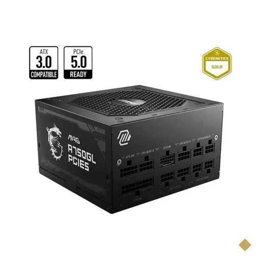 Fonte MSI MAG A750GL 750W Fully Modular PCIE5 ATX3.0 80 PLUS Gold