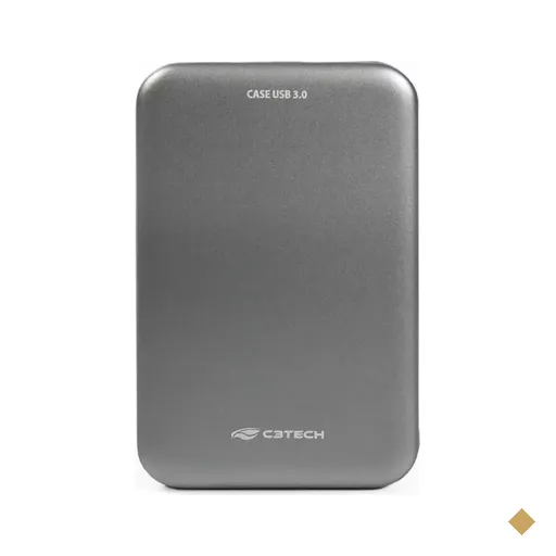 Case para HD/SSD 2,5″ SATA para USB 3.0 CH-350CB Alumínio - C3Tech