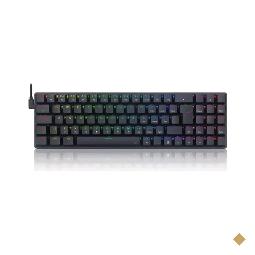 Teclado Mecânico Gamer Redragon Ashe RGB Switch Red - Preto