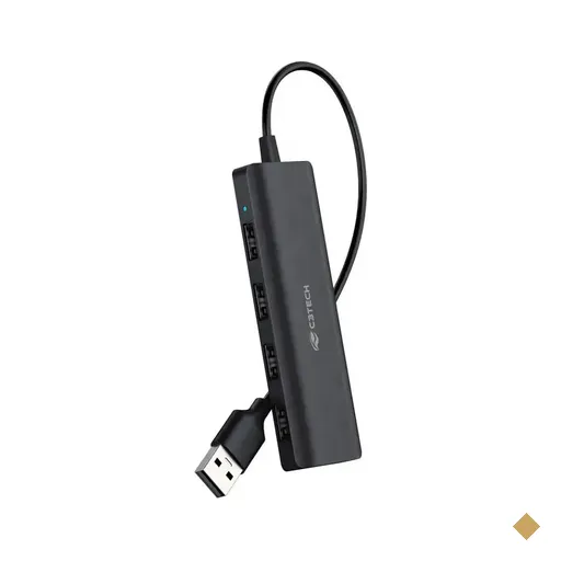 HUB C3Tech HU-230BK 4 Portas USB 2.0 Preto