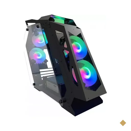 Gabinete Pixxo Gamer GS HTLK6S21A6 LED RGB, Lateral em Vidro Temperado, 6 Fans…