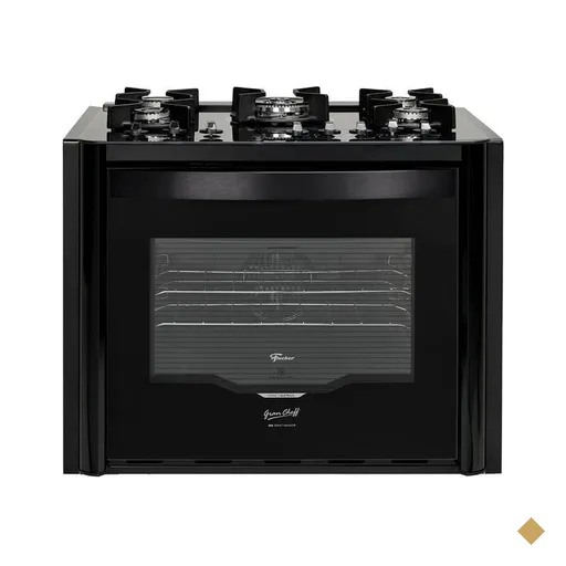 Fogão de Embutir 5 Bocas Fischer Gran Cheff com Forno Elétrico Tripla Chama