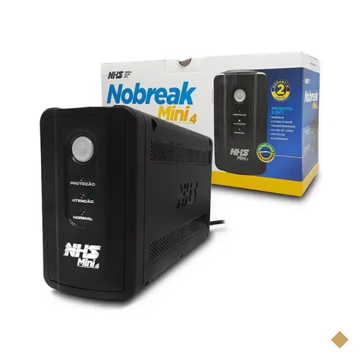 Nobreak NHS Mini 4 400VA Semi-Senoidal 1x7Ah 120V Preto