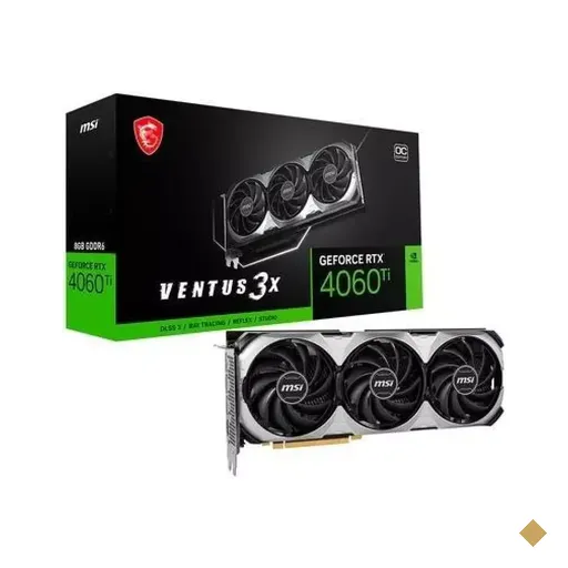 Placa de Vídeo MSI GeForce RTX 4060Ti Ventus 3X Black OC 8GB GDDR6 128-bit…