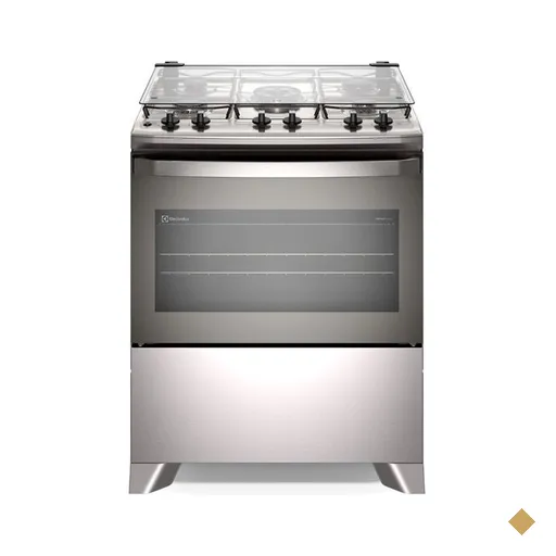 Fogão 5 Bocas Electrolux, Mesa Inox, PerfectCook, VaporBake®, Cinza - FE5IG