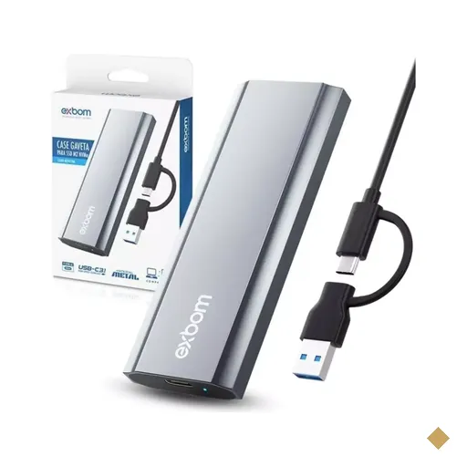 Case SSD M.2 NVME TIPO-C/USB – Exbom CGHD-M2NV700