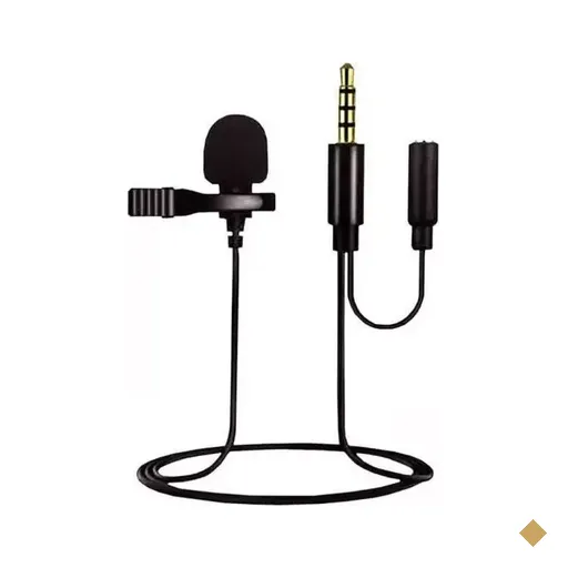 Microfone de Lapela com Auxiliar para Fone JH-043-A