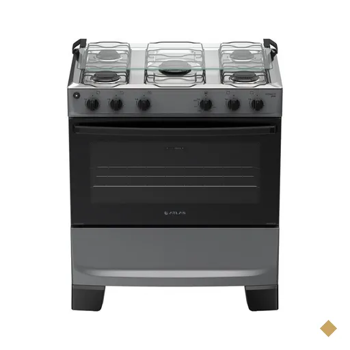 Fogão a Gás 5 Bocas Atlas Mônaco Plus Titanium Bivolt