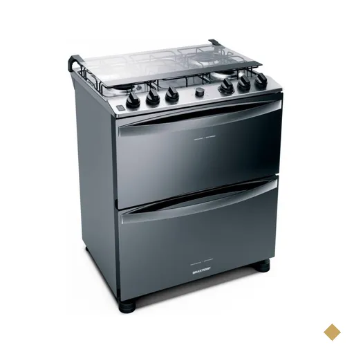 Fogão de Piso Brastemp 5 Bocas, Inox, Chama Rápida - BFD5NCR