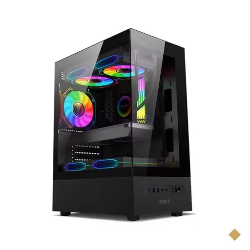Gabinete Gamer GBT X500MB, Frente e Lateral em Vidro Temperado, 3 fans RGB, Mid…