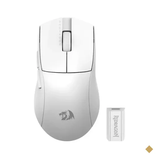 Mouse Redragon King PRO 4K 26000dpi Wireless/Bluetooth/USB Branco