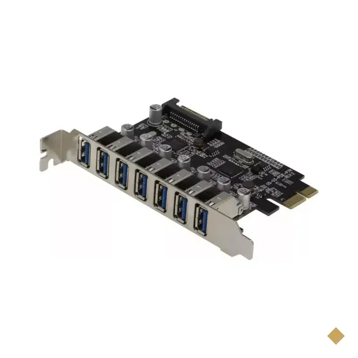 Placa De Expansão Pci-e 7x Portas Usb 3.0 com Alimentação via SATA