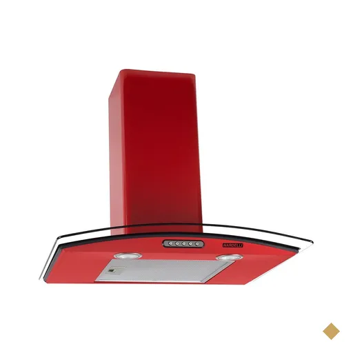 Coifa de Parede 60cm Vidro Curvo Slim Nardelli Red