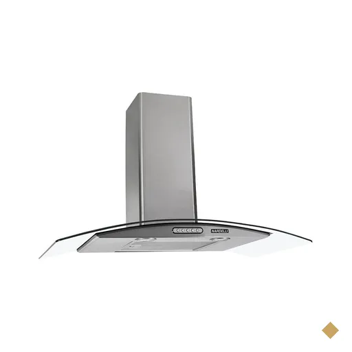 Coifa de Parede 90cm Vidro Curvo Duto Slim Nardelli