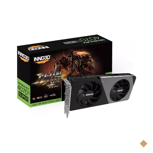 Placa de Vídeo INNO3D GeForce RTX 4070Ti SUPER Twin X2 OC 16GB GDDR6X 256-bit…