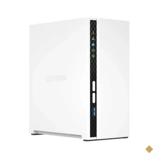Storage NAS Qnap 2 Baias para HDD SATA e SSD, Quad-Core 2.0 - TS-233