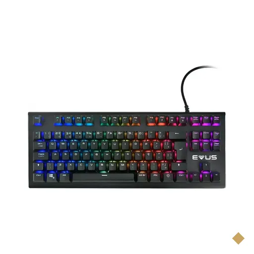 Teclado Mecânico Gamer Earthquake Evus TC-07B com Switch Red ABNT2 USB