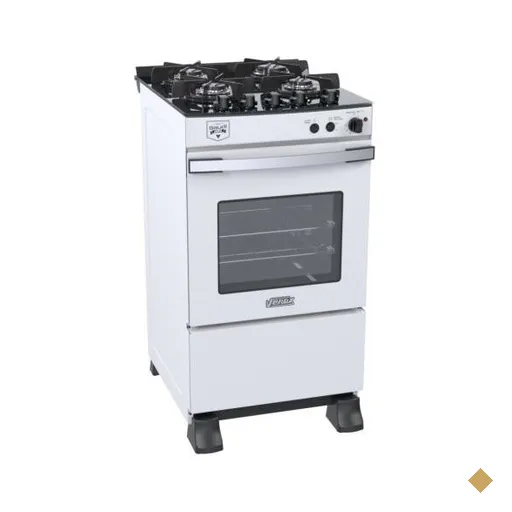 Fogao 4 Bocas Venax Gaudi Vetro Vitreo Branco Gas GLP