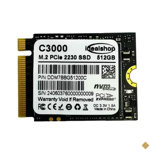 SSD 512GB M.2 2230 NVMe PCIe 3.0 x4