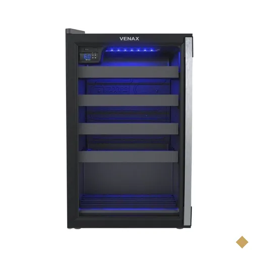Adega Piubella 100 para 24 Garrafas Preto Porta Invertida