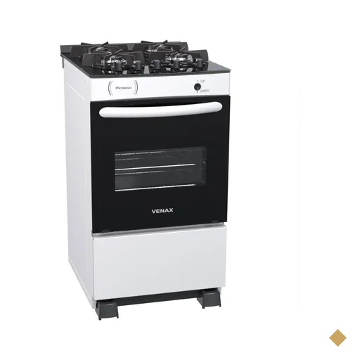 Fogao 4 Bocas Venax Picasso Vitreo Branco Gas GLP
