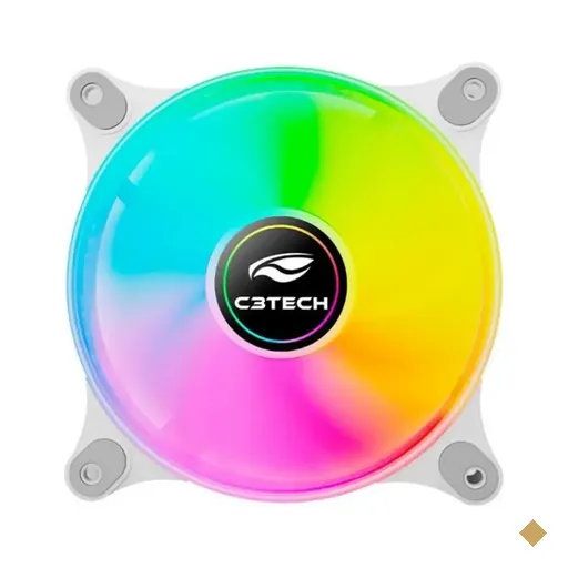 FAN Cooler C3Tech Gaming 120mm LED ARGB F9-L170WH - Preto