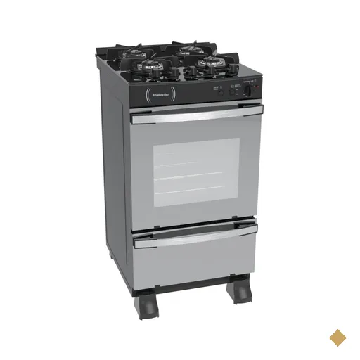 Fogao 4 Bocas Venax Palladio Vitreo Preto Fosco Gas GLP