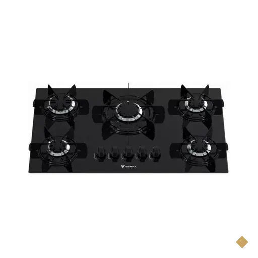 Cooktop Sognare 5 Q Preto Gás Glp