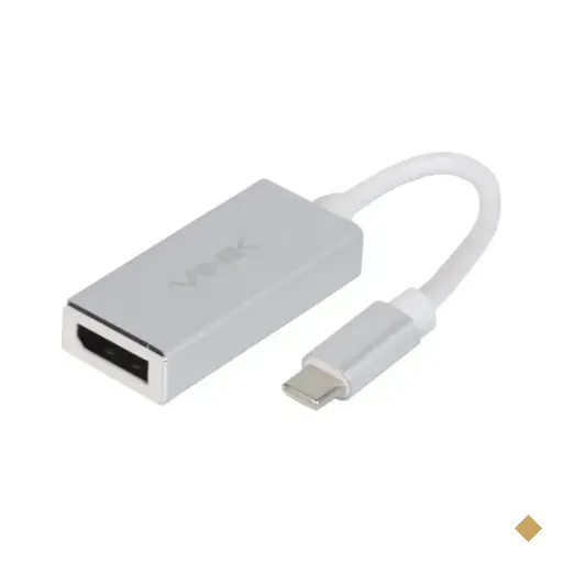 Cabo Adaptador Conversor USB Tipo-C (M) x DisplayPort (F) Cinza - Vinik