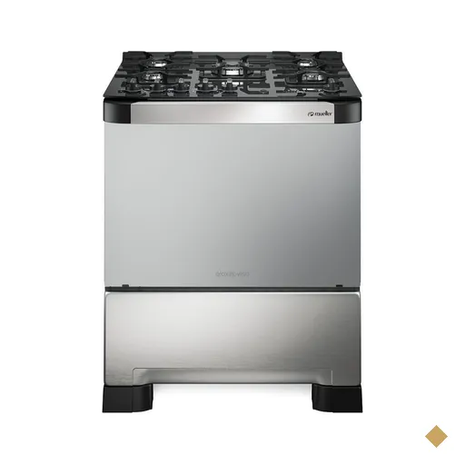 Fogão Mueller 5 bocas Decorato Vetro Inox com timer
