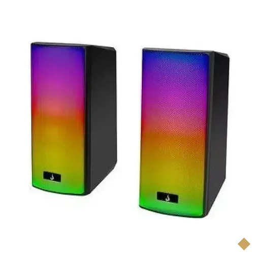 Caixa de Som Rise Mode Aura Sound S5 RGB 3Wx2 RMS P2/Bluetooth/USB - Preta